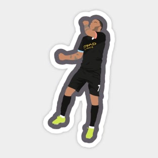 raheem sterling celebrating hat trick Sticker